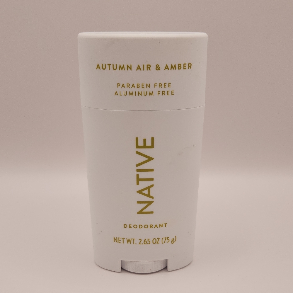 Native "Autumn Air & Amber" Aluminum/Paraben Free Deodorant 2.65 Oz. NWT